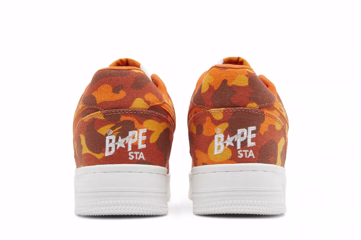 Heron Preston x Bapesta ABC Camo - Orange, view 7
