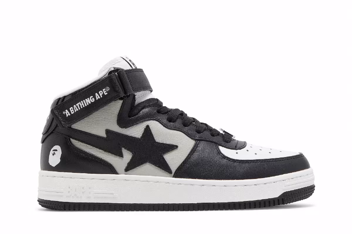 Bapesta Mid Black, view 2