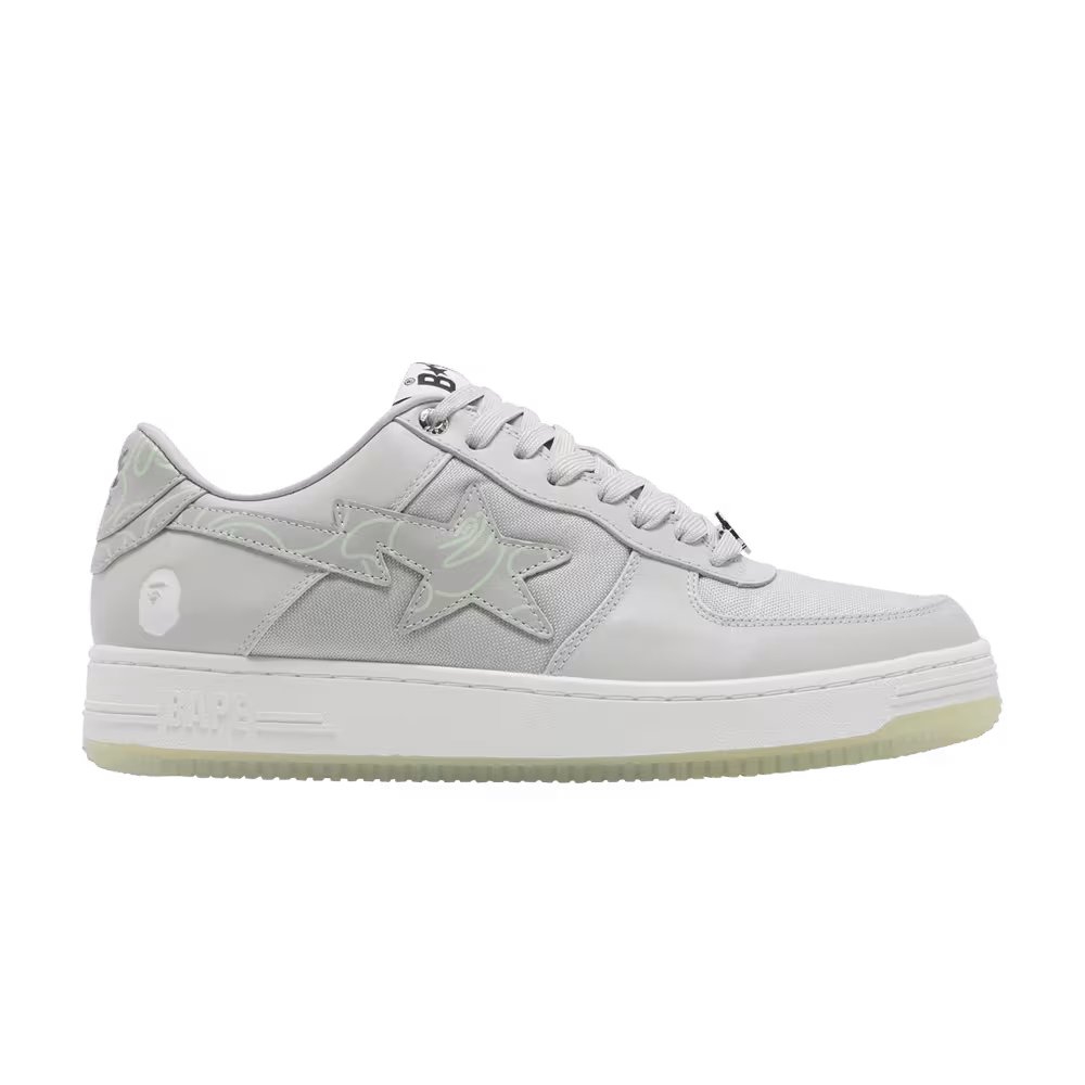 Women's Bapesta Text Code Camo - Grey