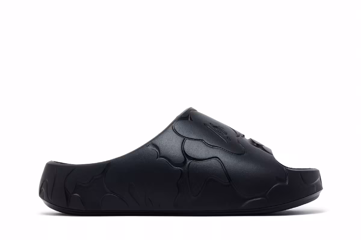 BAPE A Bathing Ape Slide #1 Black Solid Camo, view 2