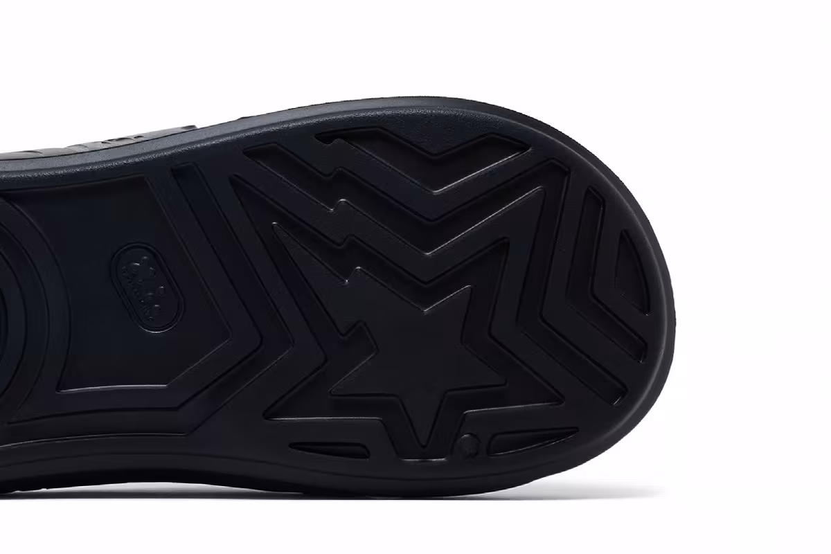 BAPE A Bathing Ape Slide #1 Black Solid Camo, view 6