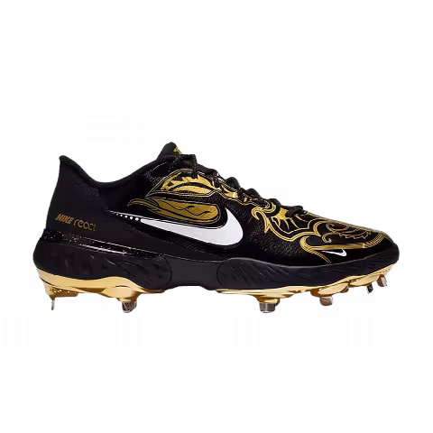 Nike Alpha Huarache Elite 3 Low Premium 'Black Metallic Vivid Gold'