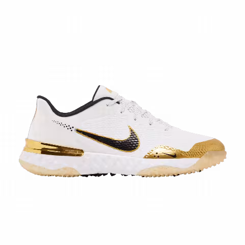 Nike Alpha Huarache Elite 3 Turf 'White Metallic Gold'