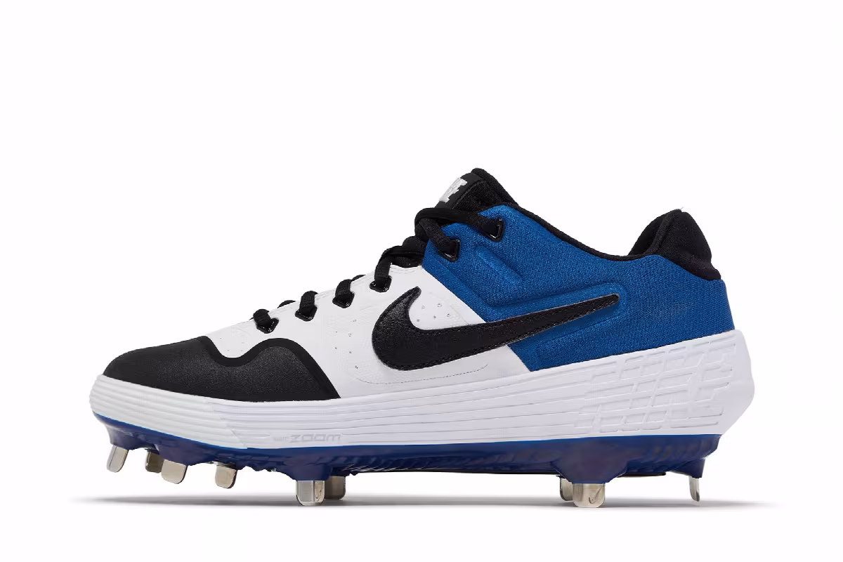 Nike Alpha Huarache Elite 2 Low White Gym Blue, view 4