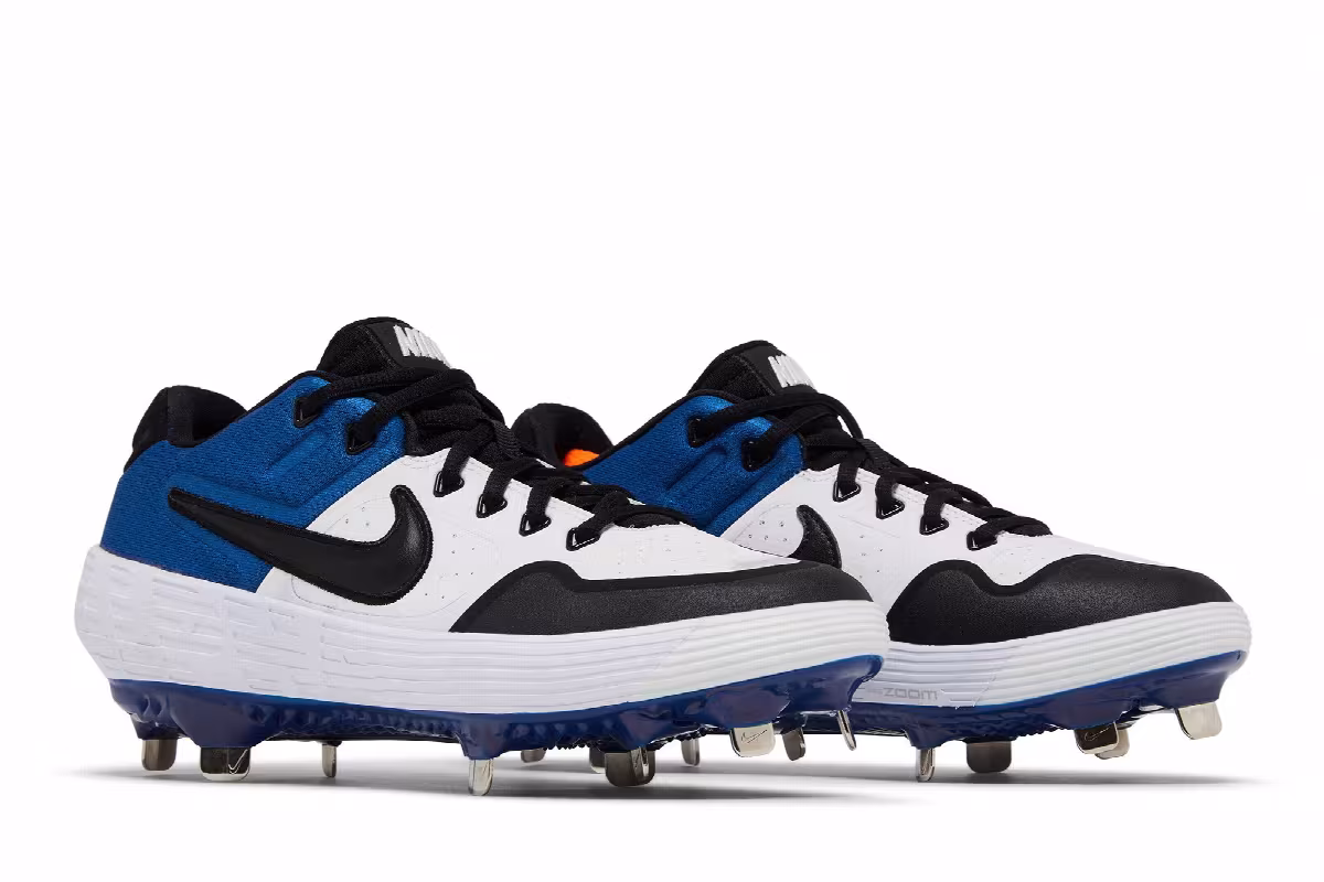 Nike Alpha Huarache Elite 2 Low White Gym Blue, view 9
