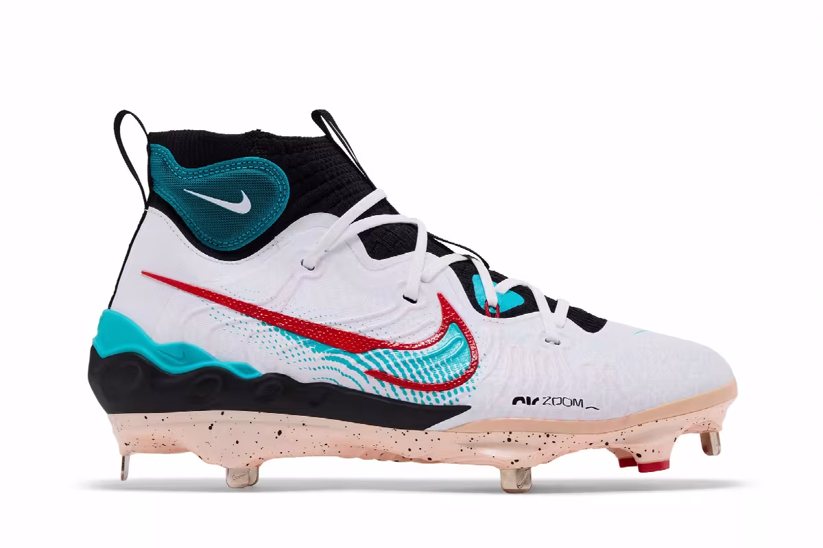 Nike RBI x Alpha Huarache NXT White Black Teal, view 2