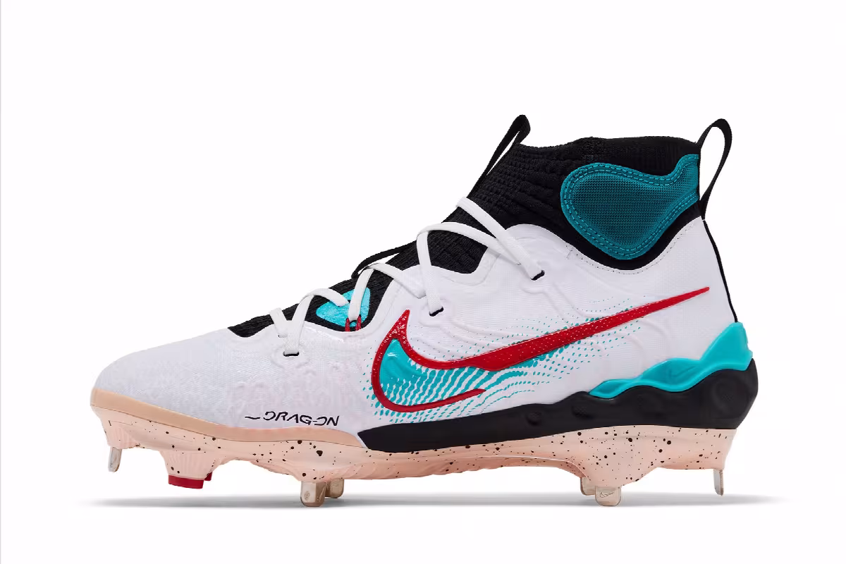 Nike RBI x Alpha Huarache NXT White Black Teal, view 4