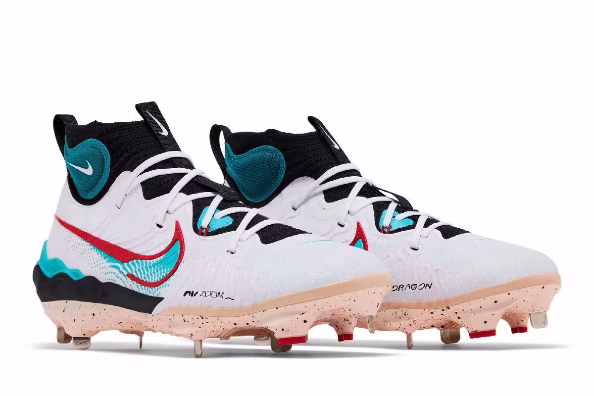 Nike RBI x Alpha Huarache NXT White Black Teal, view 9