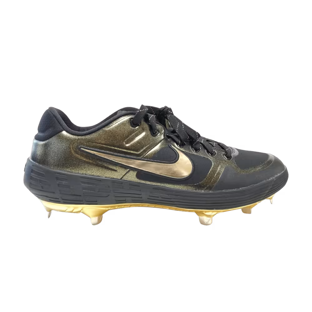 Nike Alpha Huarache Elite 2 Low Black Metallic Gold