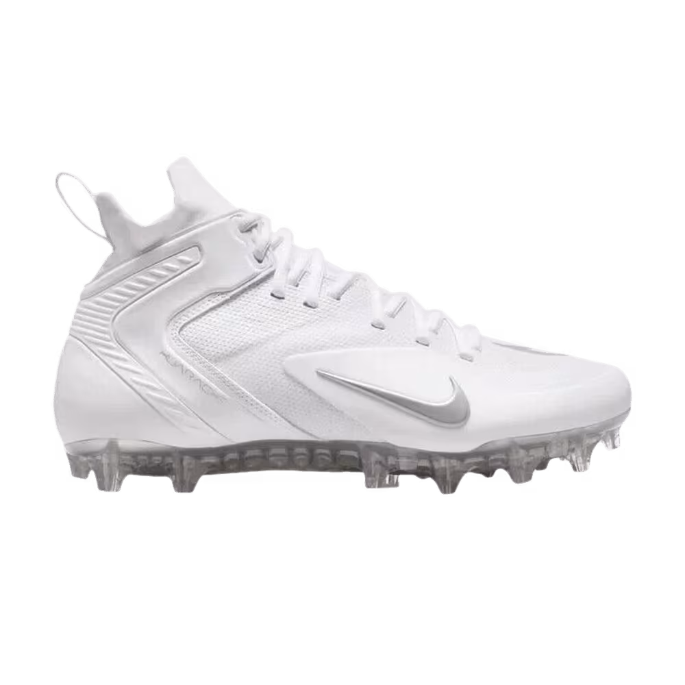 Nike Alpha Huarache 8 Elite LAX White Metallic Silver