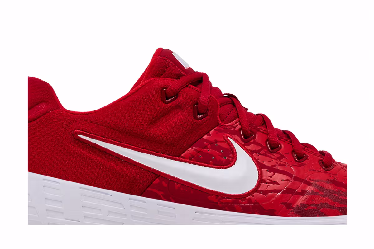 Nike Women's Alpha Huarache Elite 2 Low Red Camo, view 3