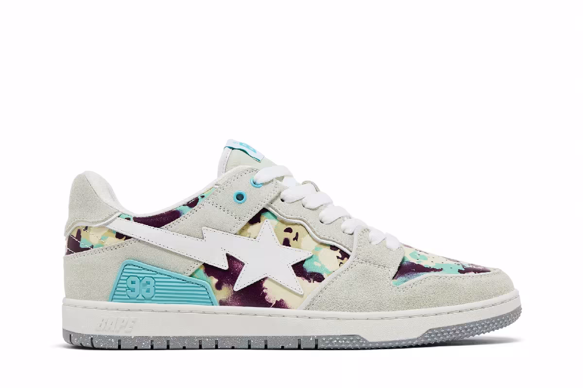 BAPE Sk8 Sta #3 Map Camo Pack - Grey, view 2