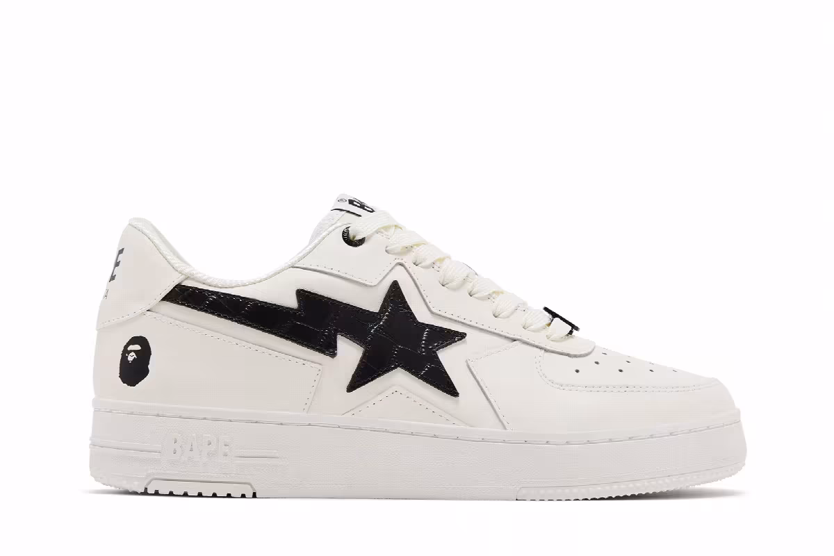 Bapesta Icon #1 M2 Croc Pack - White Black, view 2