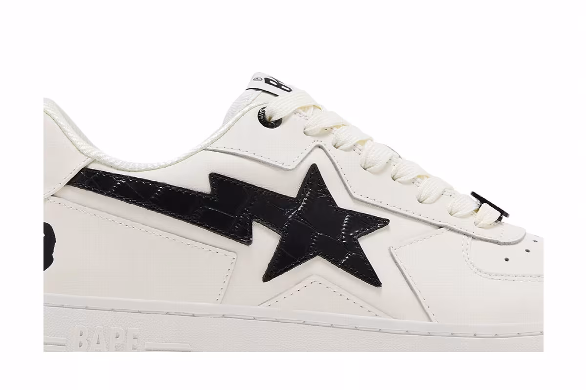 Bapesta Icon #1 M2 Croc Pack - White Black, view 3