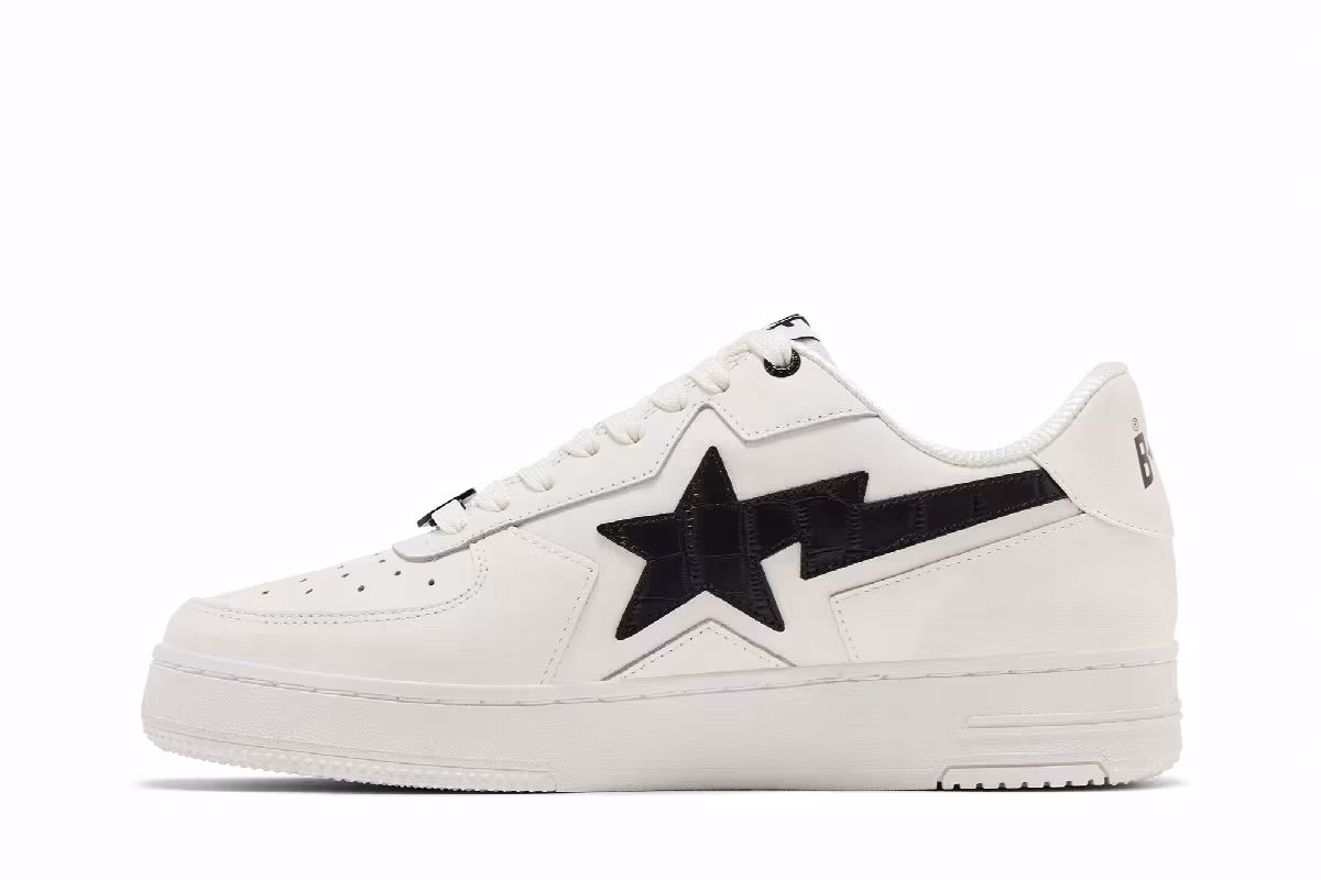 Bapesta Icon #1 M2 Croc Pack - White Black, view 4