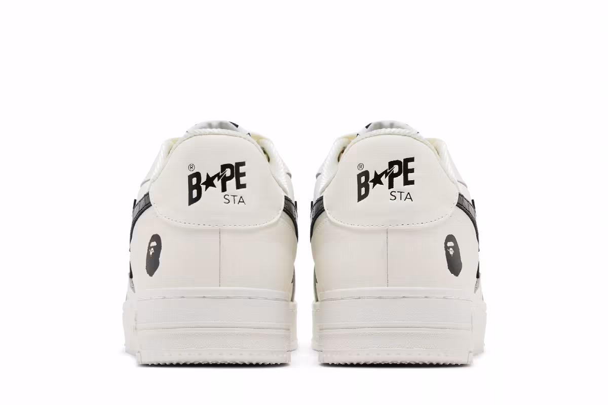 Bapesta Icon #1 M2 Croc Pack - White Black, view 7