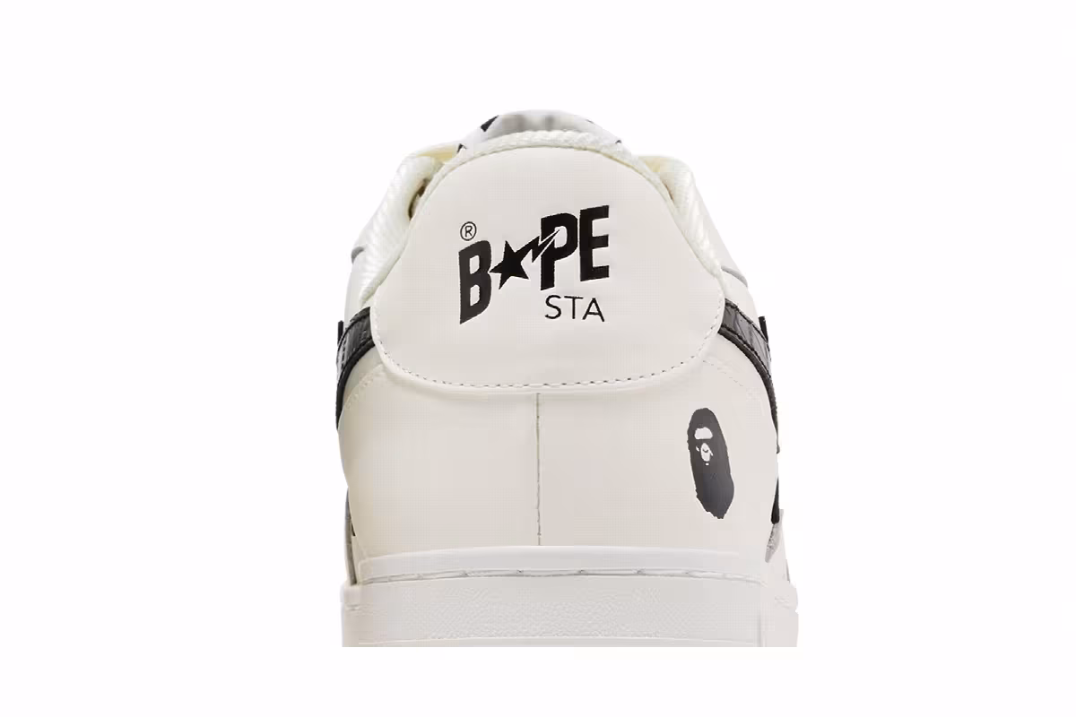 Bapesta Icon #1 M2 Croc Pack - White Black, view 8