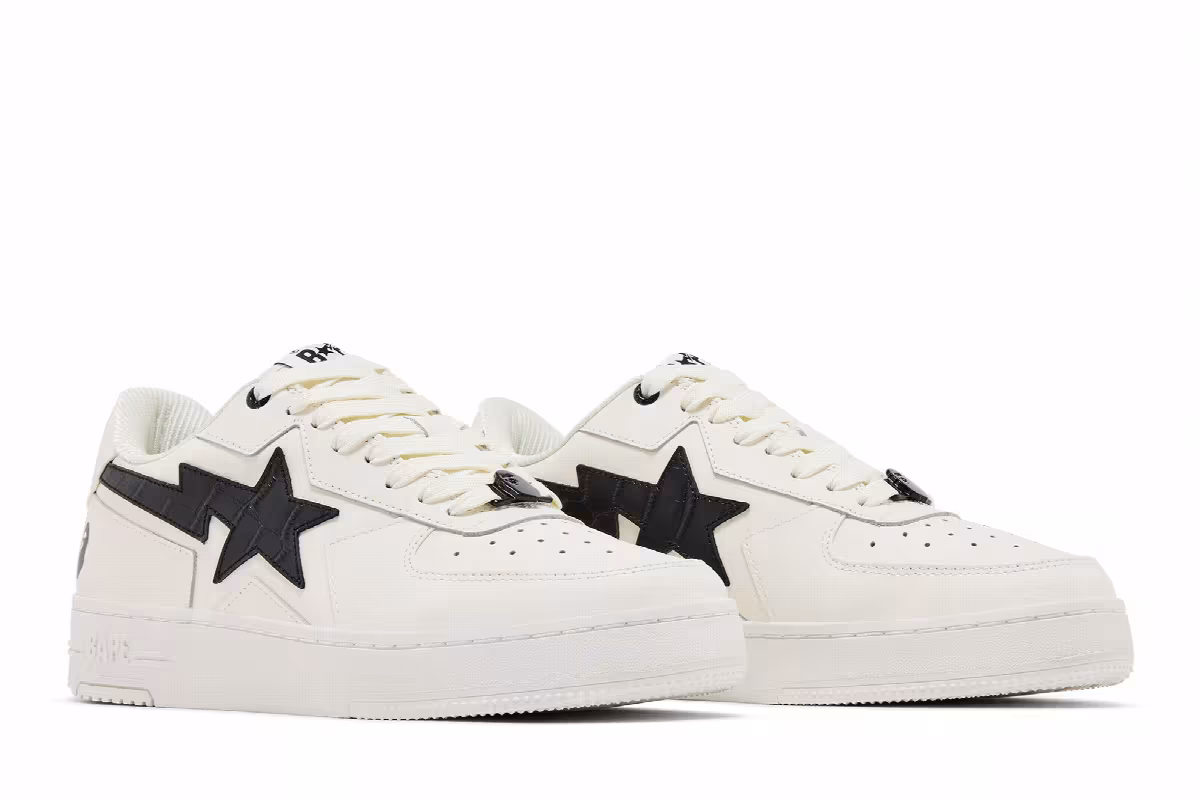 Bapesta Icon #1 M2 Croc Pack - White Black, view 9