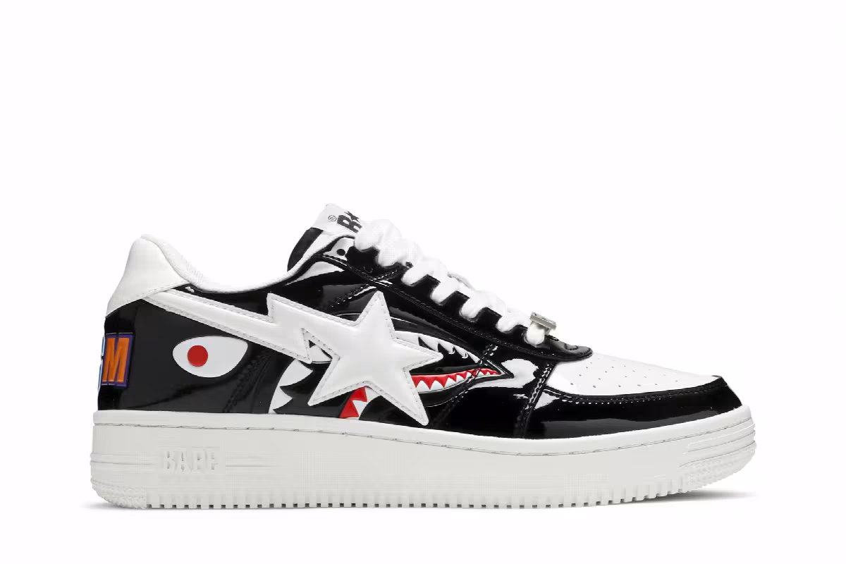 Bapesta Low M1 Shark Face - Black, view 2