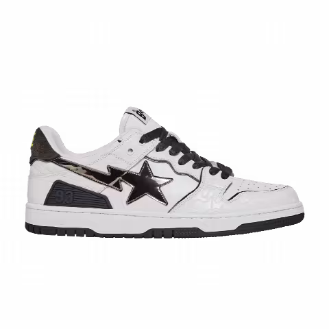 BAPE Sk8 Sta 'White Metallic Silver'
