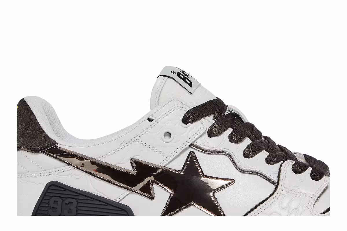 BAPE Sk8 Sta White Metallic Silver, view 3