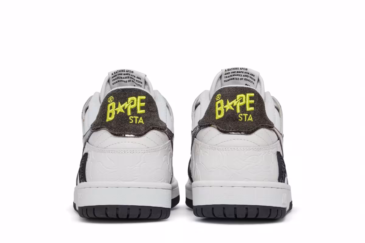 BAPE Sk8 Sta White Metallic Silver, view 7