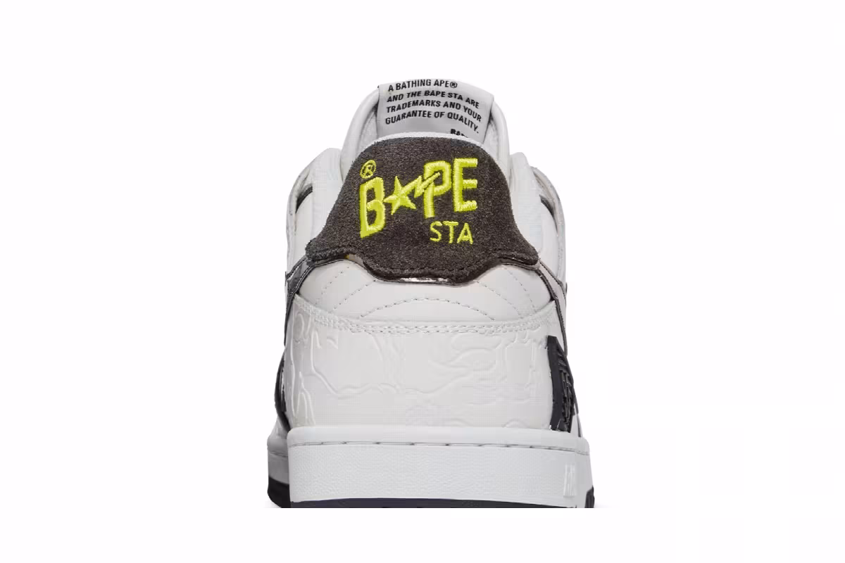 BAPE Sk8 Sta White Metallic Silver, view 8