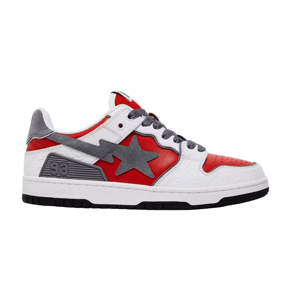 BAPE Sk8 Sta White Red