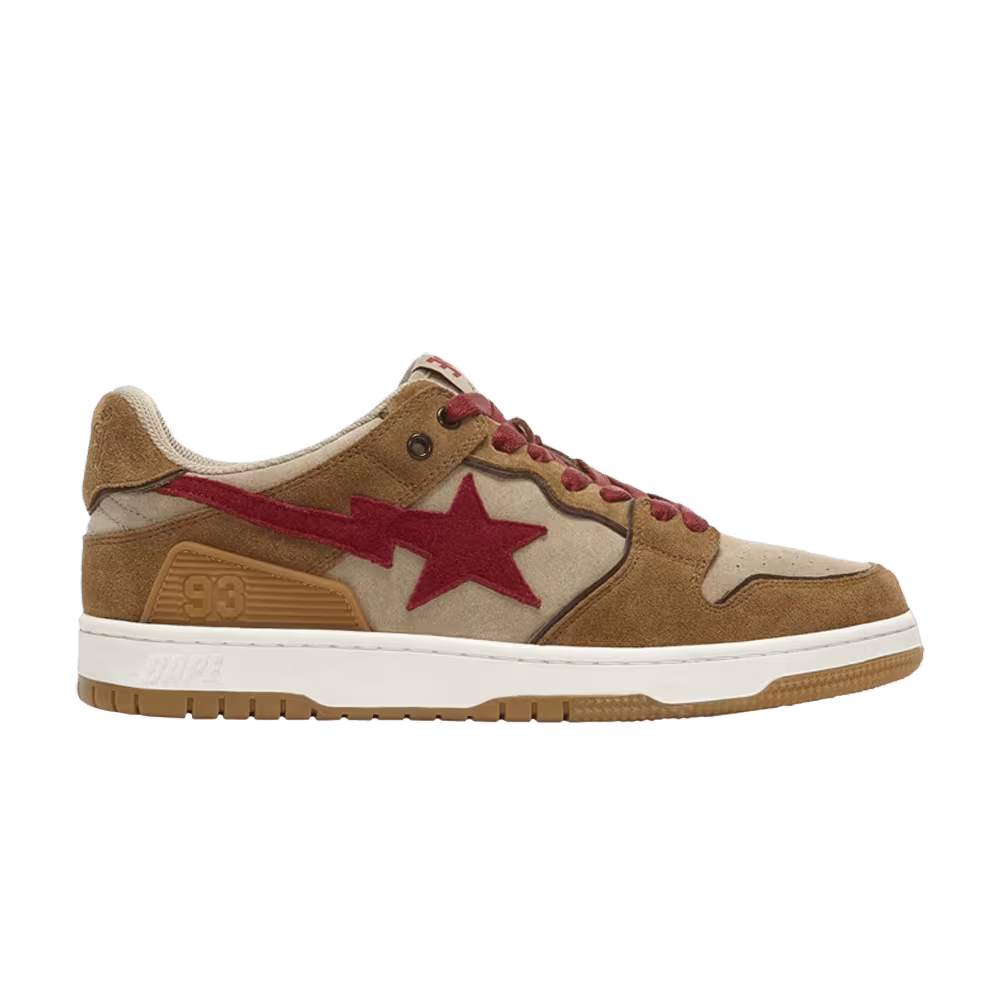 BAPE Sk8 Sta Low Wheat Red