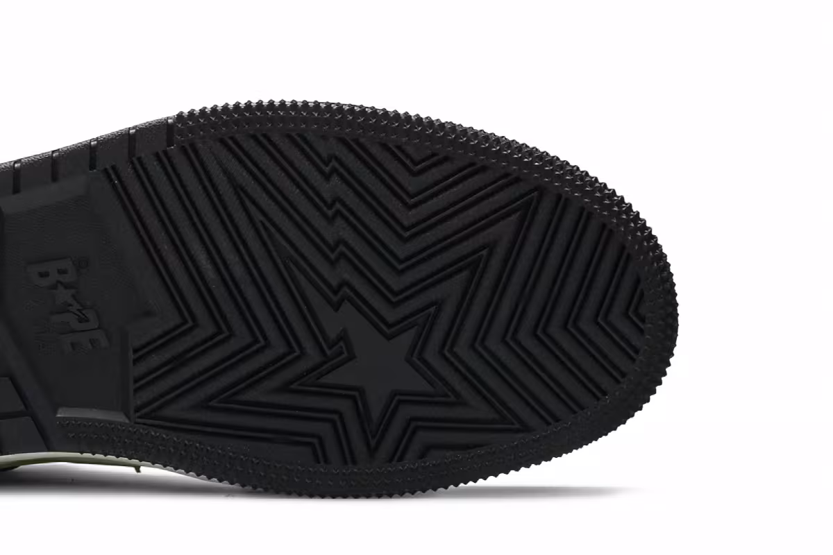 BAPE Block Sta High Black Lime, view 6