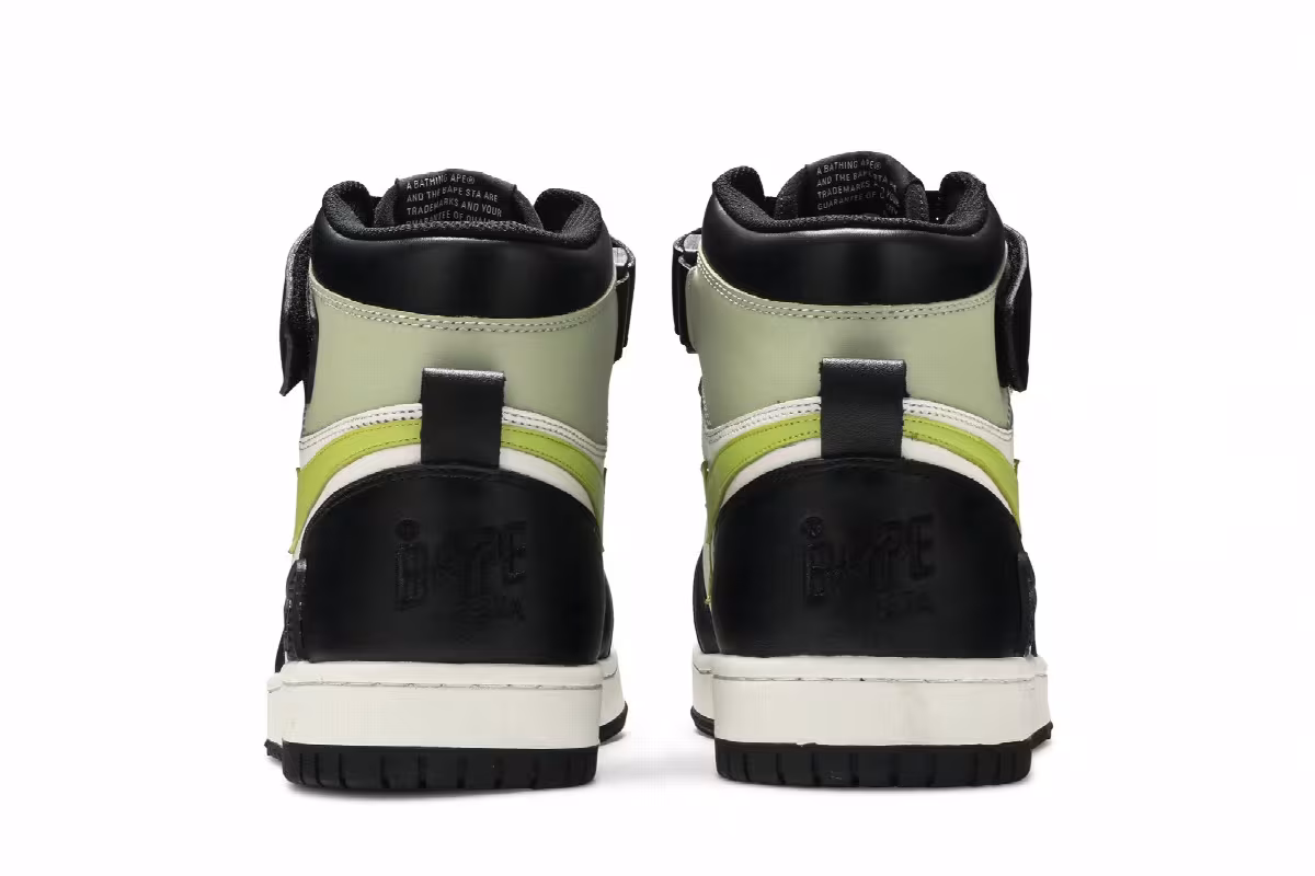 BAPE Block Sta High Black Lime, view 7