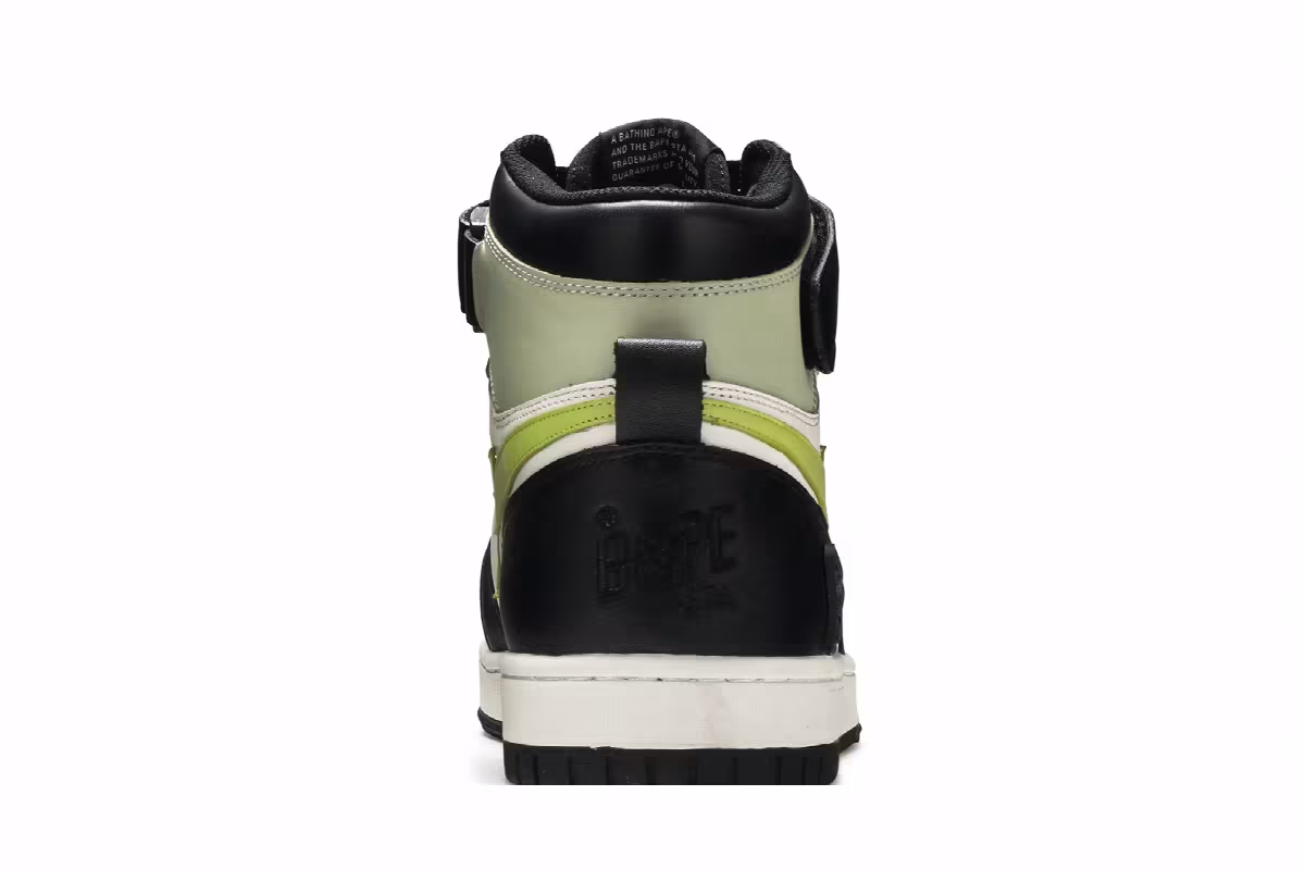 BAPE Block Sta High Black Lime, view 8