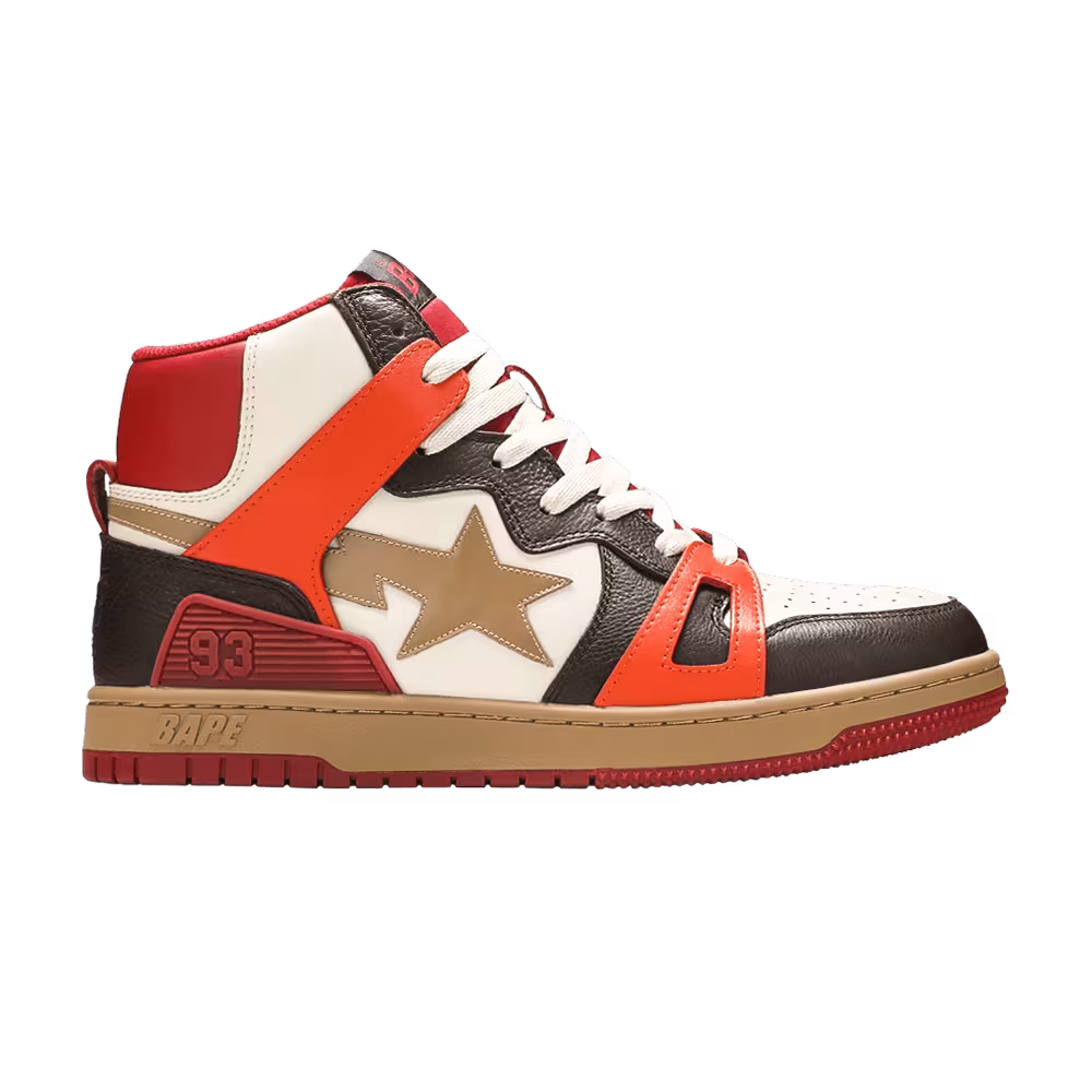 Bape Sta 93 HI Red Orange Light Sand