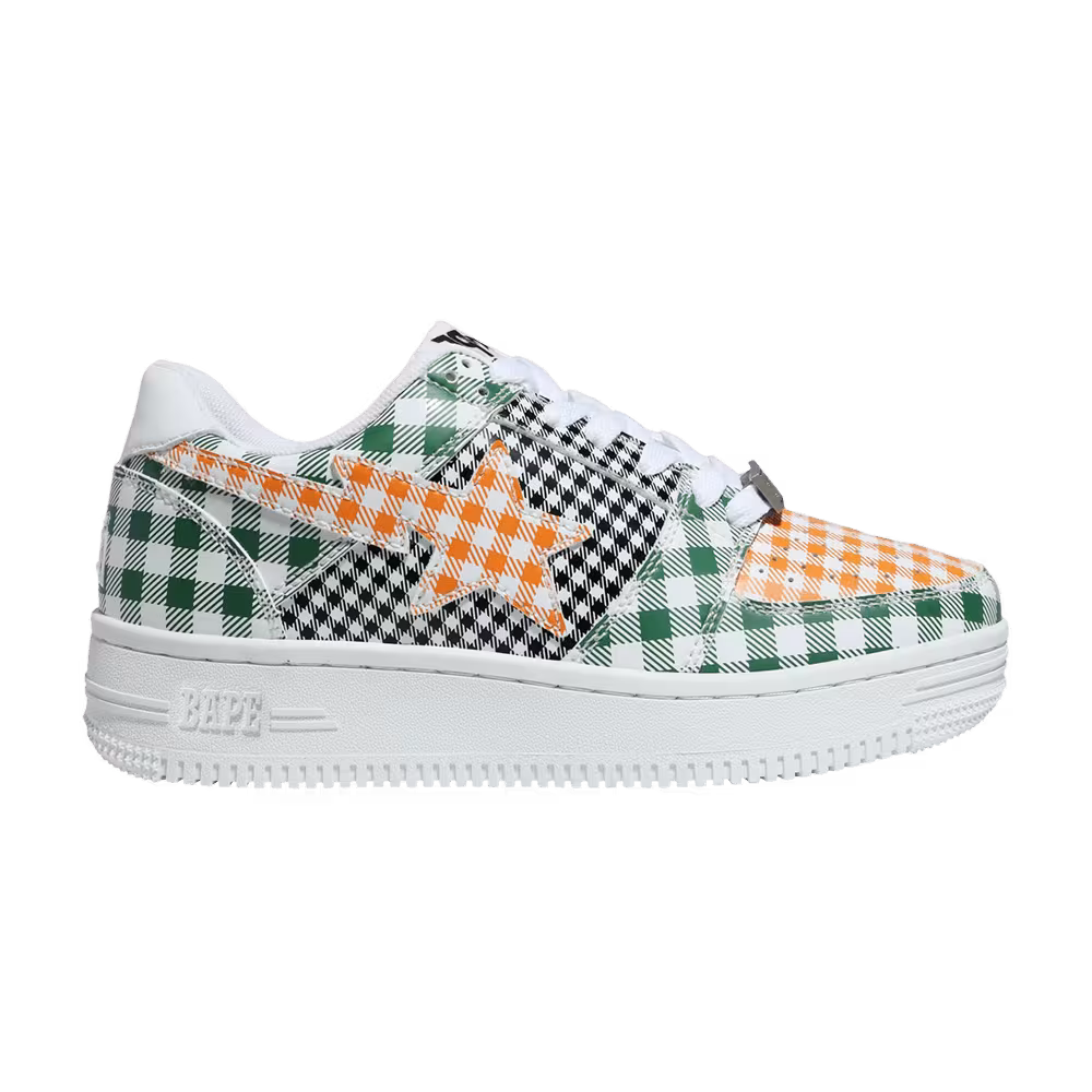 Women's Bapesta Low Gingham Pack - Green