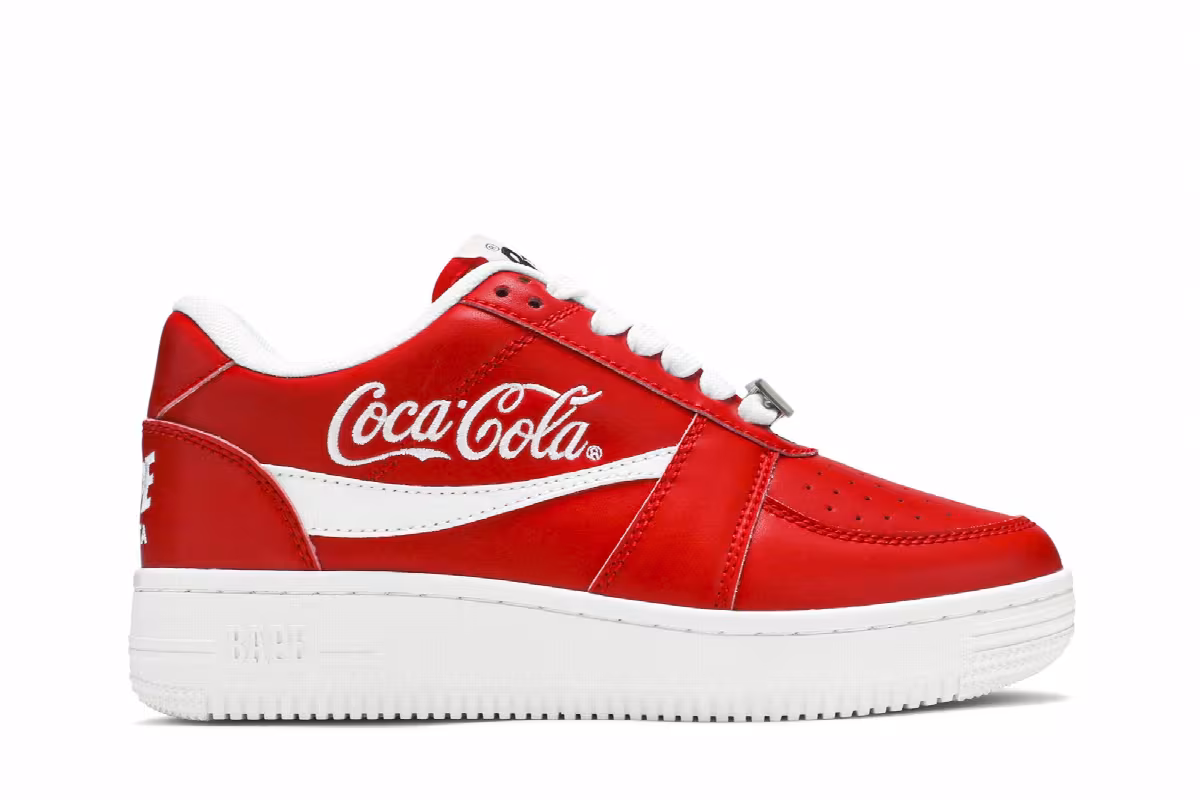Coca-Cola x Bapesta Low Red, view 2