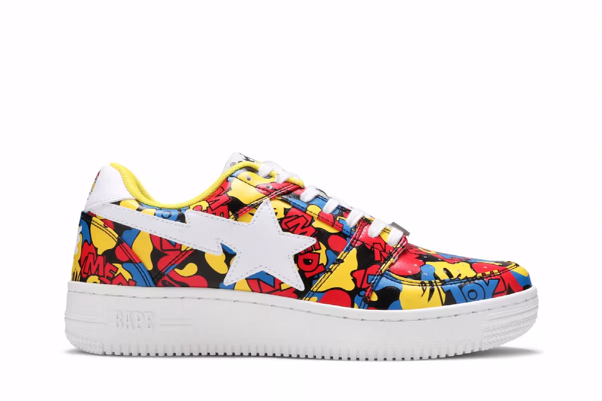 Medicom Toy x Bapesta Low M1 All‑Over Camo, view 2