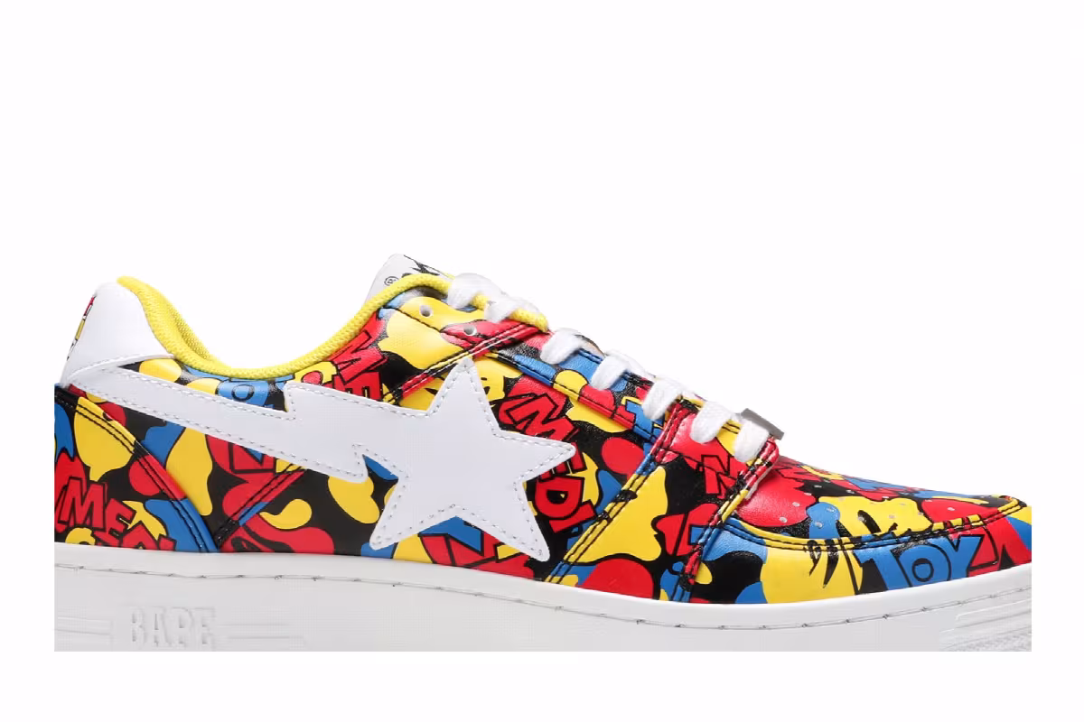 Medicom Toy x Bapesta Low M1 All‑Over Camo, view 3
