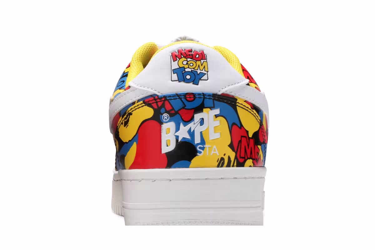 Medicom Toy x Bapesta Low M1 All‑Over Camo, view 8