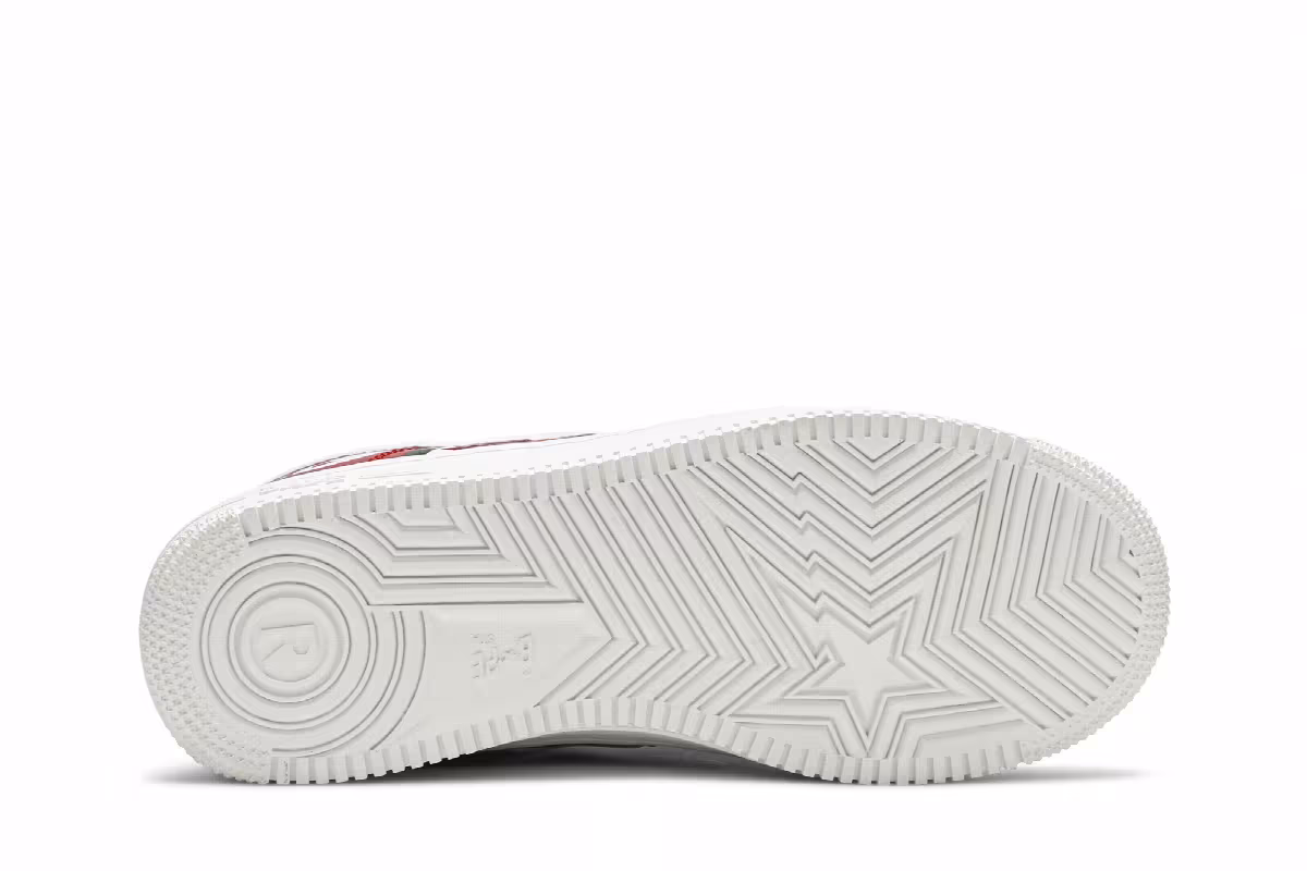 Bapesta Low M2 Red Shark Face, view 5