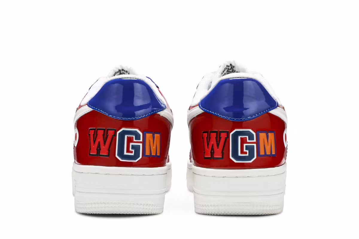 Bapesta Low M2 Red Shark Face, view 7