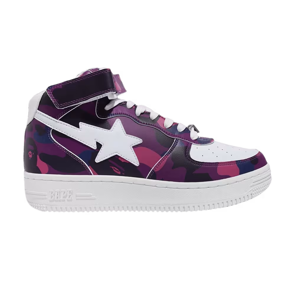 Bapesta Mid Camo Purple