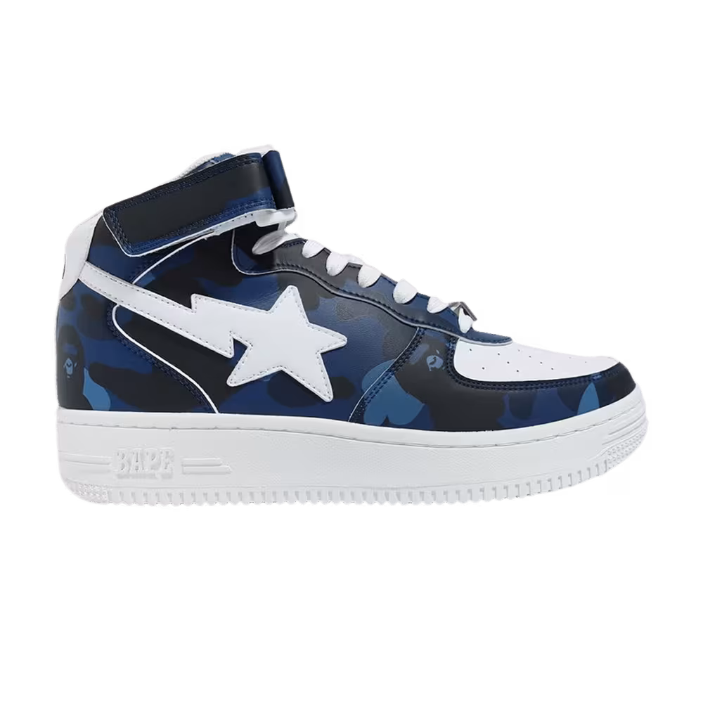 Bapesta Mid Camo Navy