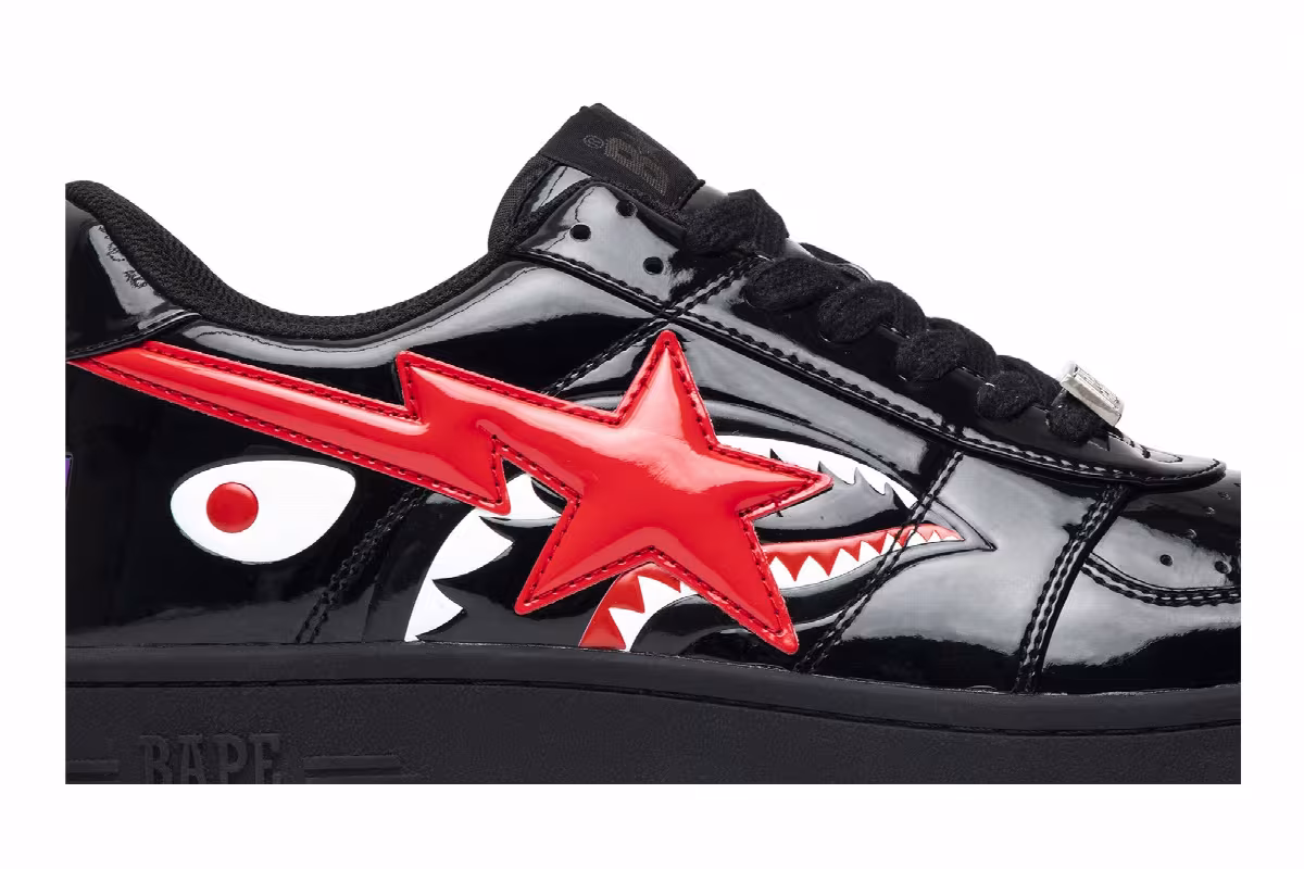 Bapesta Low Black Shark Face, view 3