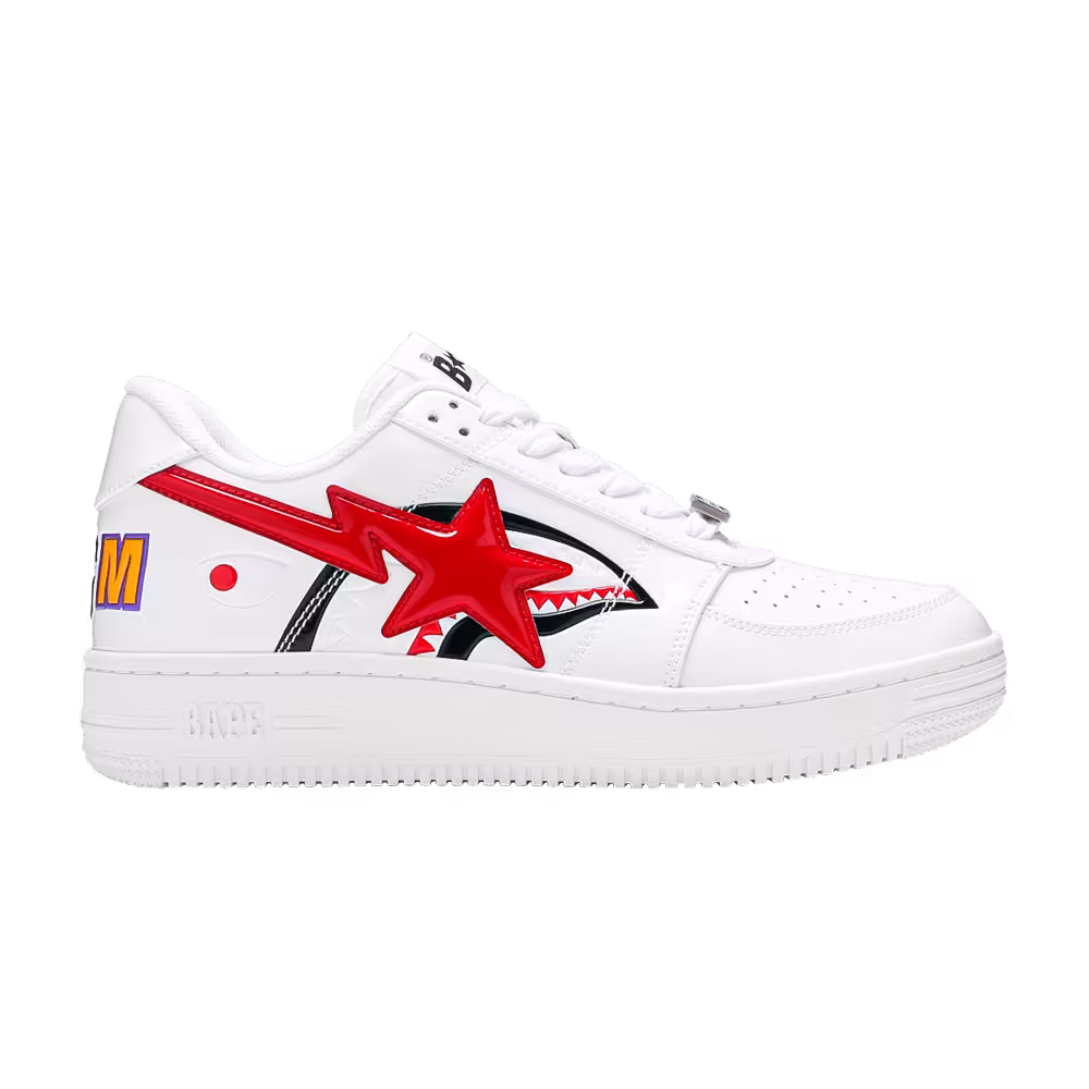 Bapesta Low White Shark Face