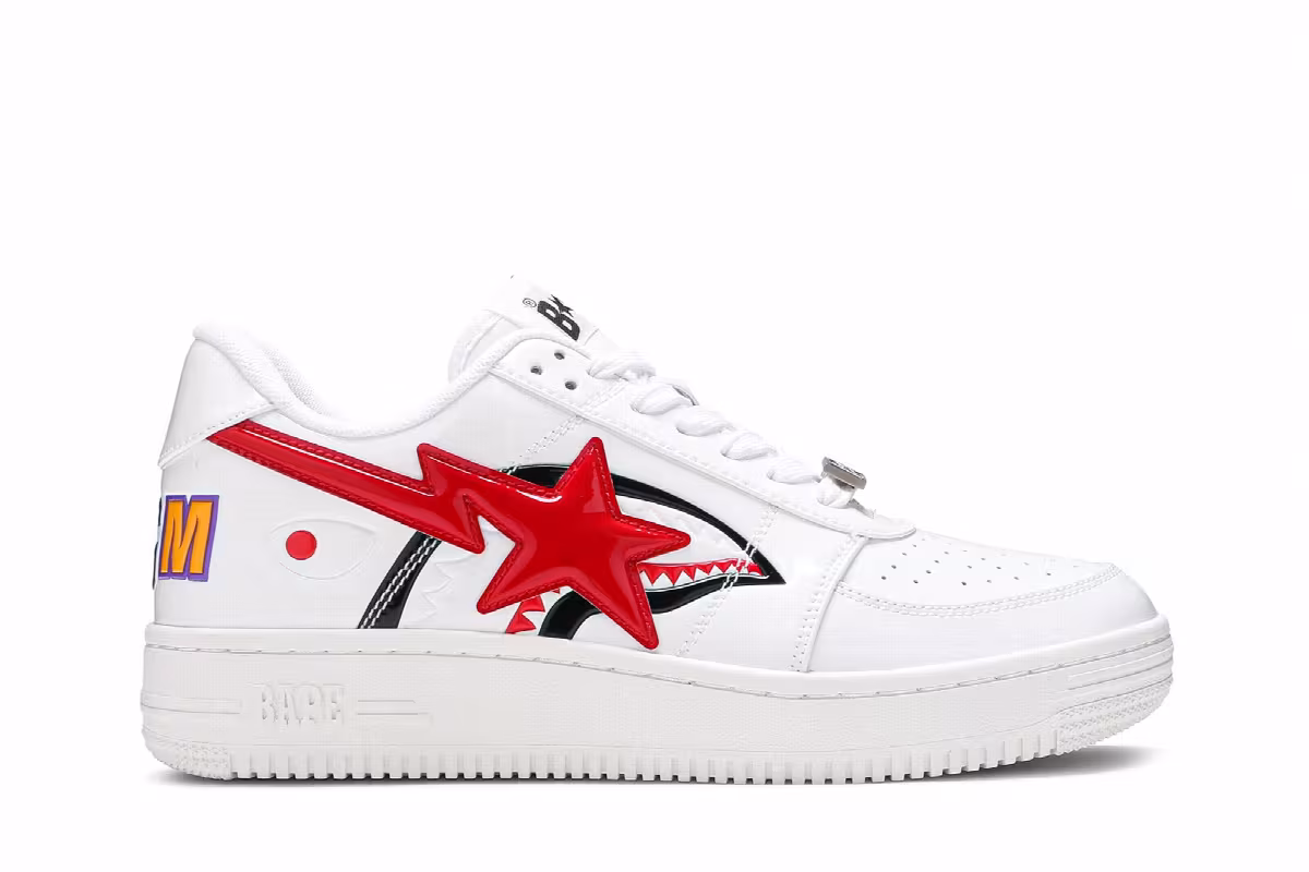 Bapesta Low White Shark Face, view 2