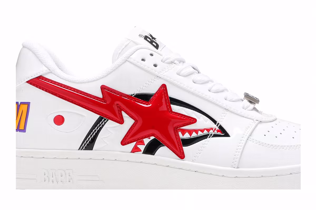 Bapesta Low White Shark Face, view 3