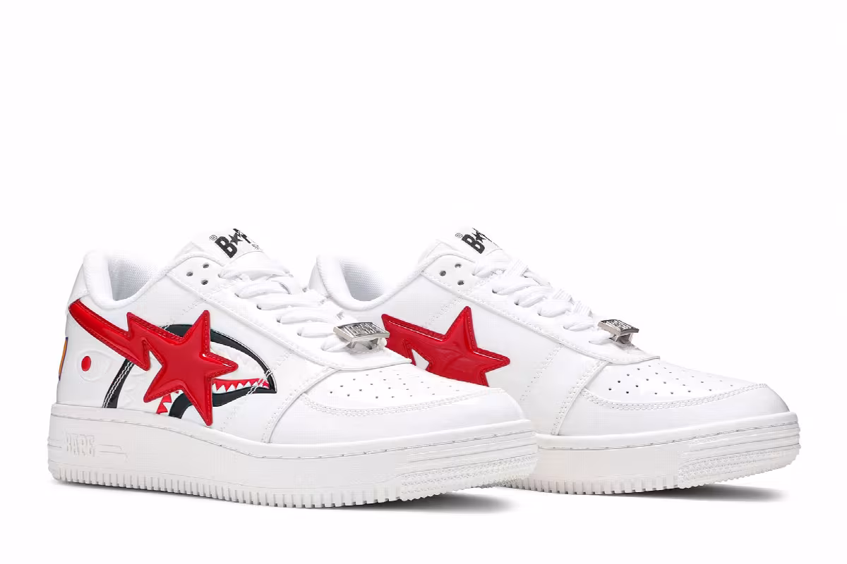 Bapesta Low White Shark Face, view 9