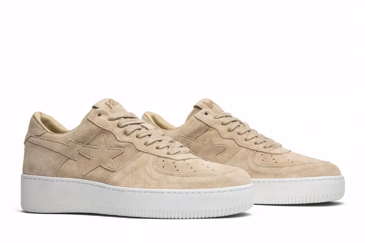 Ronnie Fieg x Bapesta Low Sand, view 9