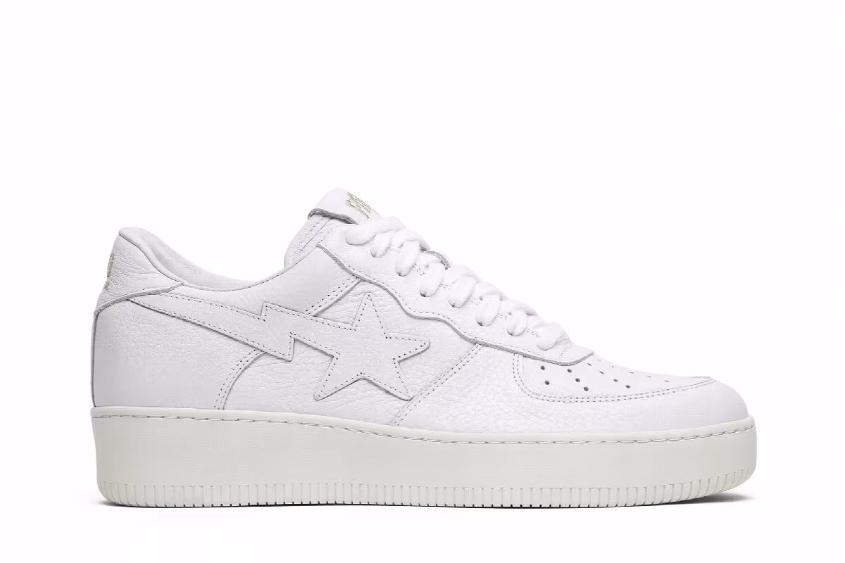 Ronnie Fieg x Bapesta Low White, view 2