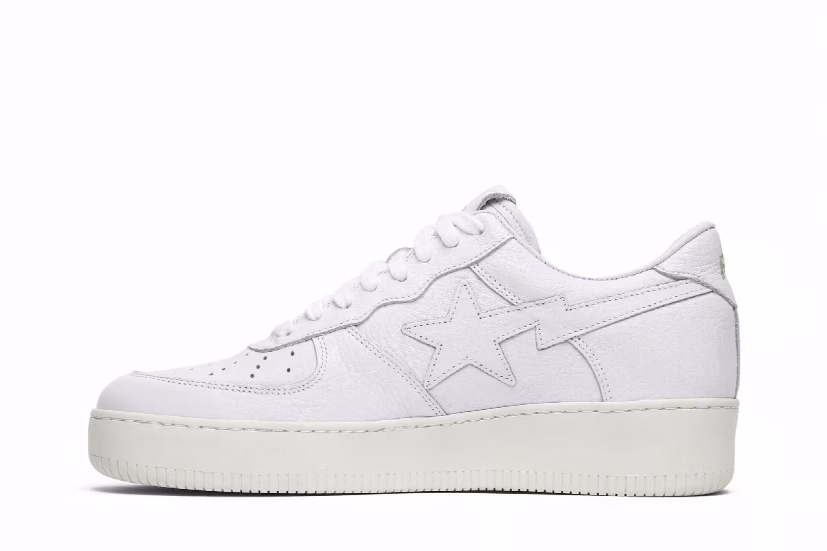 Ronnie Fieg x Bapesta Low White, view 4